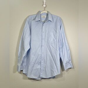 Vintage Haleman Shirt Button Down Long Sleeve Light Blue Professional Work Men L